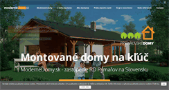 Desktop Screenshot of modernedomy.sk
